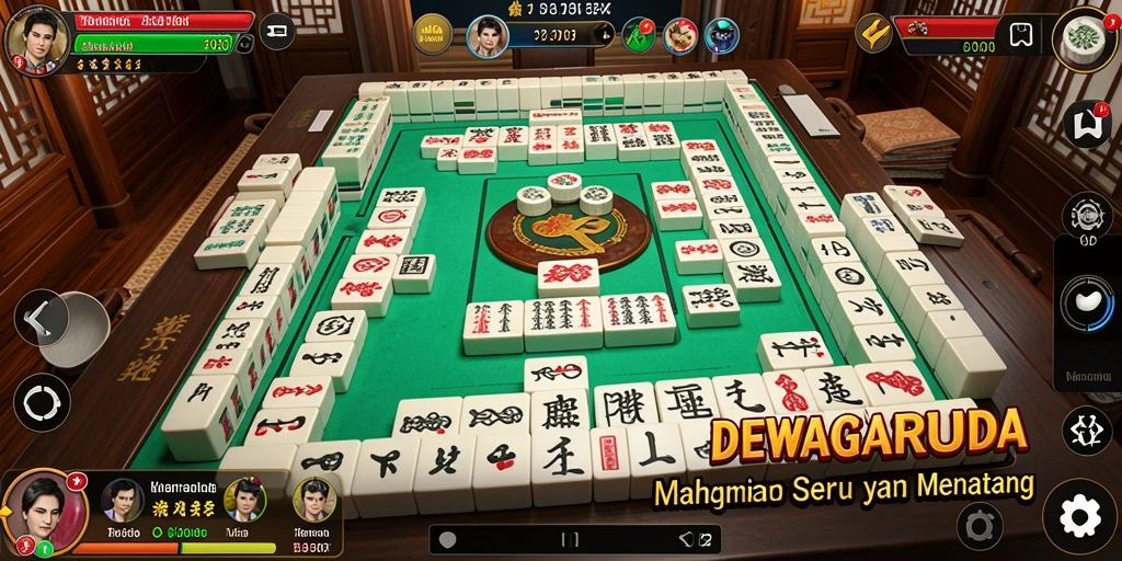 Gameplay seru dalam DEWAGARUDA, nikmati tantangan Mahjong!