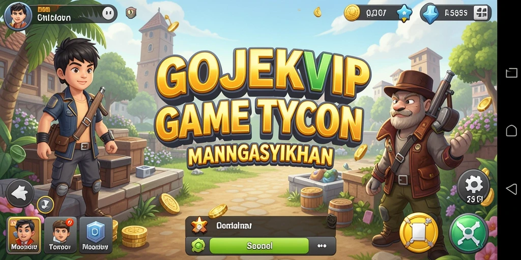 Screenshot utama yang menunjukkan gameplay Tycoon yang menyenangkan.