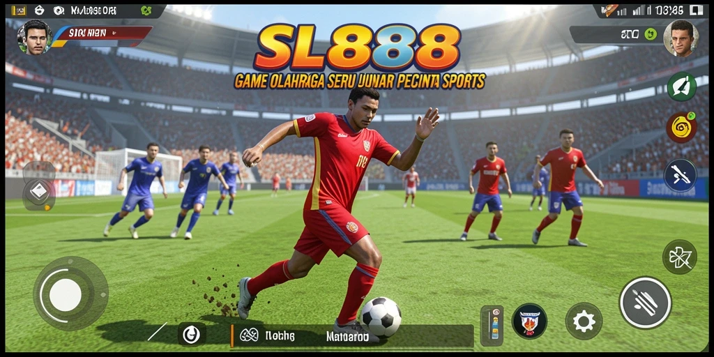 Screenshot gameplay SL888 menampilkan aksi olahraga yang seru dan mendebarkan.
