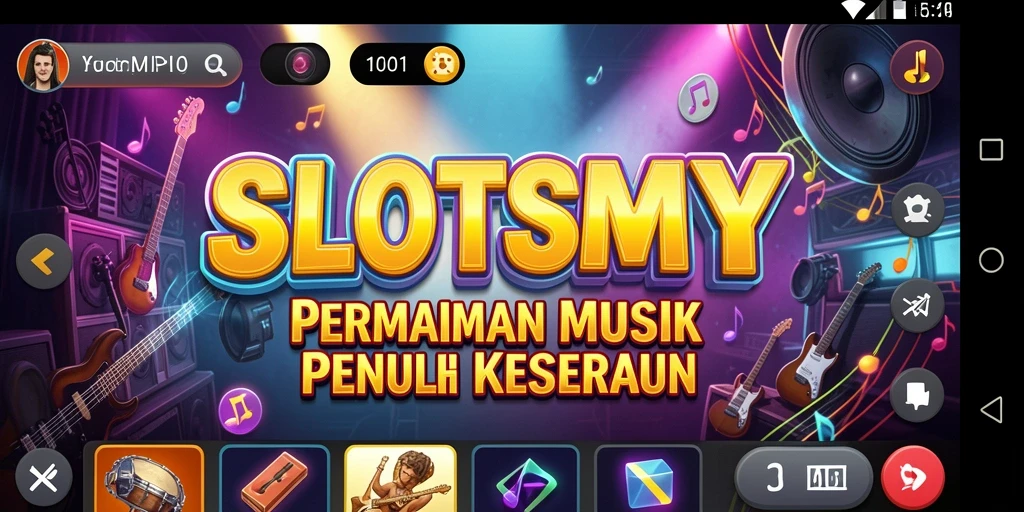Tampilan gameplay <strong>SLOTSMY</strong> yang penuh warna dan dinamis.